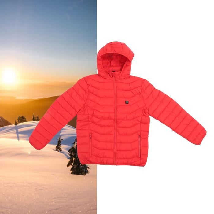 Veste chauffante USB pour homme et femme Rouge 3 vitesses de chauffage Sports d hiver Rouge Cdiscount Sport