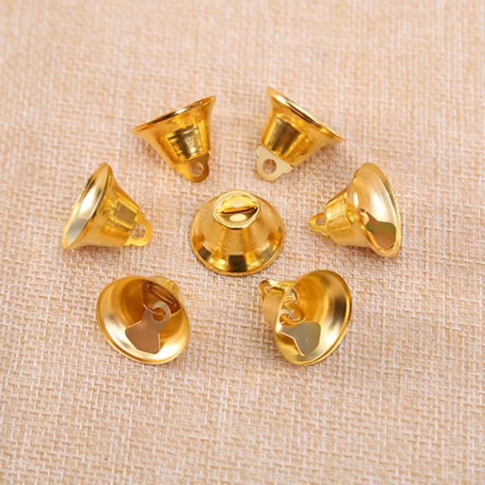 Lot De 100 Cloches Artisanales - Plaqué Argent - 6x8 Mm - Pour Projets DIY, Noël, Bijoux, Ornements