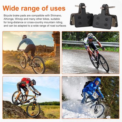 Pièce Détachée Vélo Plaquettes De Frein Vélo Shimano - Lot De 2 Paires - Semi-Métalliques - Compatibles M315, M355, M416, Etc Patins Frein Disque Vélo