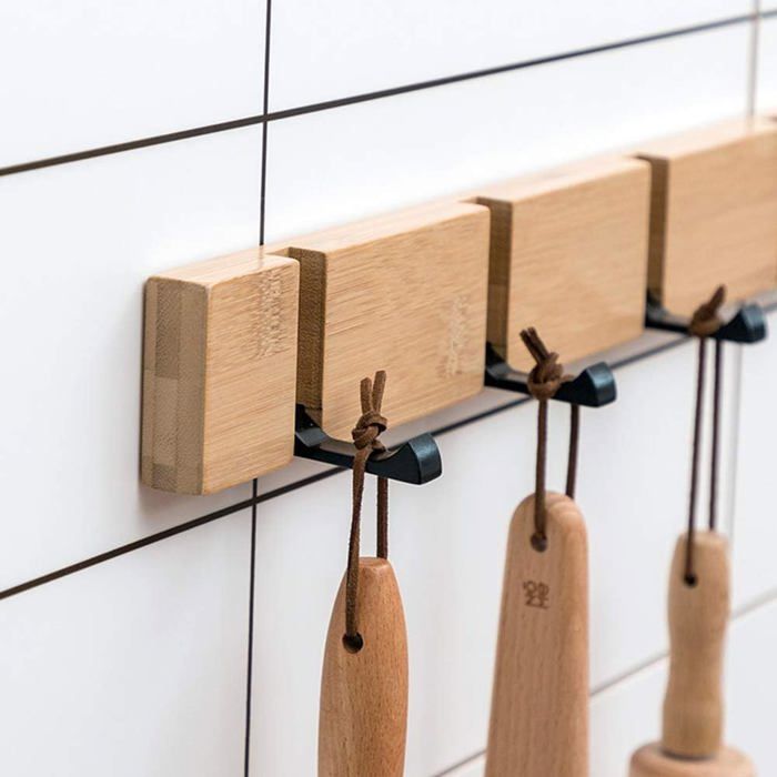 4Pcs Bois Crochet Adhesif Mural, Patere Murale Bois, Crochet Mural, Fabriqué En Bois De Hêtre De Haute Le Mur De Douche Porte Verre - Maison 4Pcs Bois Crochet Adhesif Mural, Patere Murale Bois, Crochet Mural, Fabriqué En Bois De Hêtre De Haute Le Mur De Douche Porte Verre - Maison