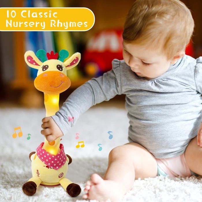 Peluche Girafe Parlante Et Dansante - Musicale Interactive - Pour Enfant 1-3 Ans - Rechargeable