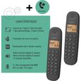 Téléphone fixe sans fil - LOGICOM - DECT ILOA 250 DUO - Noir - Sans répondeur-5