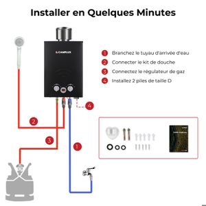 Ruisyi Chauffe-eau instantane pour la maison, la salle de bain avec