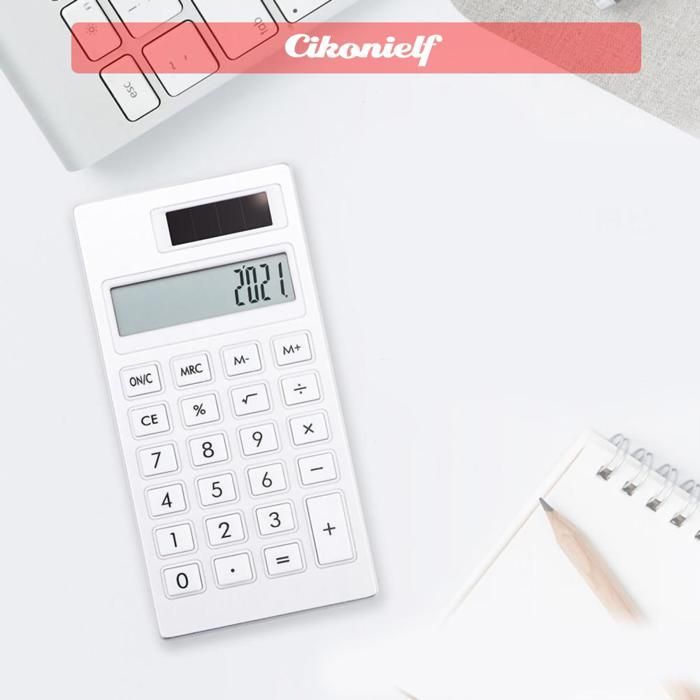 Calculatrice Portable Avec Règle - Design Mignon Et Léger - Parfaite Pour L'école Ou Le Bureau - 7
