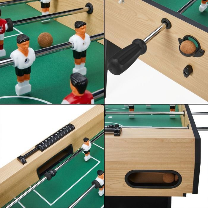 Kangui Table Multi Jeux 4 En 1 Pour Toute La Famille Baby Foot Billard Ping Pong Hockey