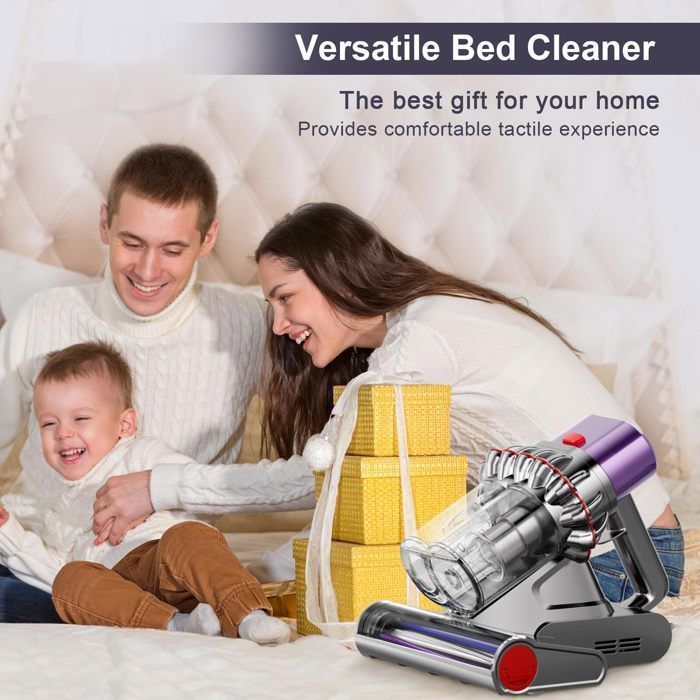 Aspirateur à Acariens Portable Sans Fil - 5000Pa - UV Et Ultrasons - Pour Matelas Et Canapés - Autonomie 50min