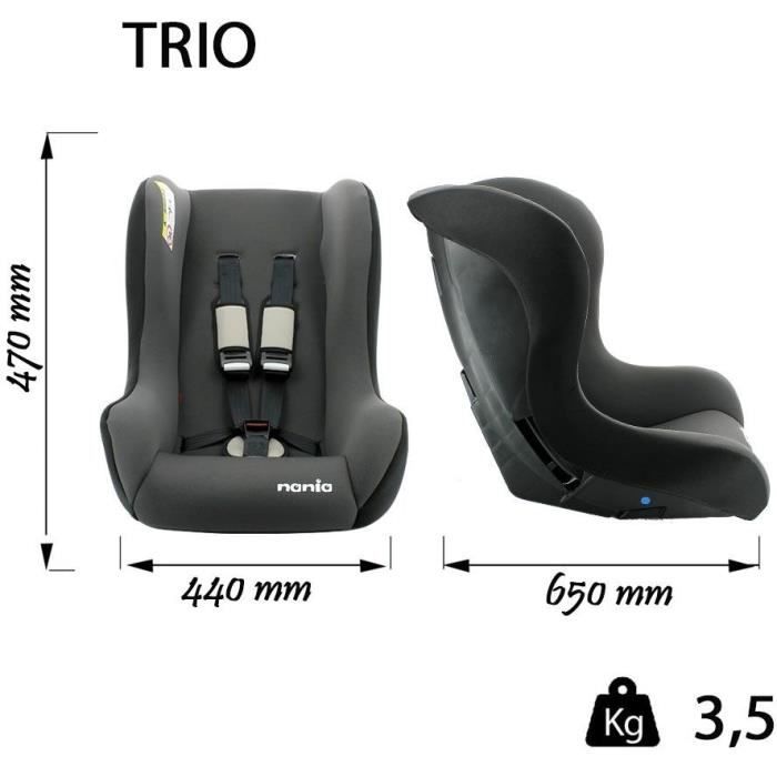 Siège Auto Trio Groupe 0/1/2 (0-25kg) - Dos À La Route - Access Gris à Prix  Carrefour
