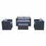 Salon De Jardin Anzio Noir En Resine Tressee Noire Structure
