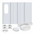 Kit de Fenêtre pour Climatiseur Portable,Coupleur Panneau en PVC Renforcé Réglable Joint de Fenêtre Kit d'Aération de Fenêtre AC