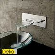 iDeko® Robinet Mitigeur lavabo mural chromé cascade de cuivre robinet lavabo-0