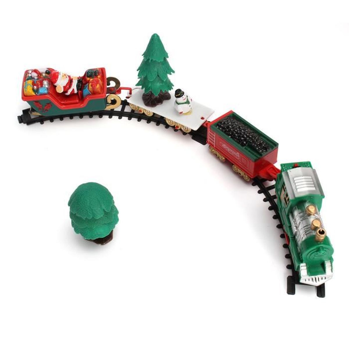 Jouet Set Enfants Bébé Petit Train Noël Père Arbre Cadeau Lumière Musicale Cdiscount Jeux Jouets