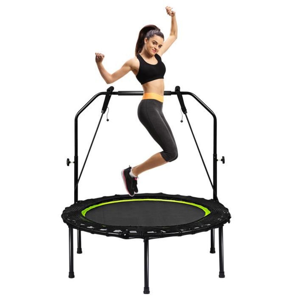 Petit Trampoline Enfant Trampoline Fitness GOPLUS 101cm - Pliable Avec 2 Cordons & Poignée Réglable - 150kg Charge Max - Pour Adultes/Enfants Mini Trampoline Fitness Petit Trampoline Enfant Trampoline Fitness GOPLUS 101cm - Pliable Avec 2 Cordons & Poignée Réglable - 150kg Charge Max - Pour Adultes/Enfants Mini Trampoline Fitness