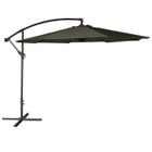 Parasol déporté HAPPY GARDEN OAHU Ø3m - Gris - Mât déporté - Manuel - Polyester, acier
