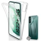 HTDMOBILES Coque silicone gel fine 360 integrale (avant et arriere) pour Samsung Galaxy S22 Plus 5G + film ecran - TRANSPARENT