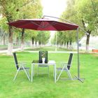 Parasol déporté - NO NAME - Rouge - Diamètre 3m - Hauteur 2.6m - Mât excentré