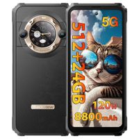 Blackview BL9000 5G Smartphone Robuste 24Go + 512Go 6.78" 50MP Caméra IP68 étanche Telephone 8800mAh GPS NFC Double SIM - or