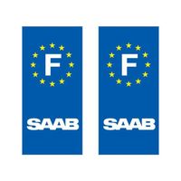 Sticker pour plaque d'immatriculation - Saab