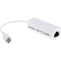 INECK® Adaptateur Micro USB 2.0 Mâle vers RJ-45 - Rj45 Femelle 100 Mbps Ethernet Lan Carte Réseau Adaptateur Pour Windows Pc