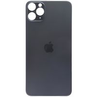 Vitre Arriere Apple iPhone 11 Pro Max Noir Cache Dos En Verre Avec Logo