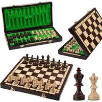 Grand jeu d'échecs classique  en bois 42 x 42 cm