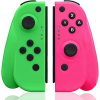 Manettes pour Nintendo Switch/Switch Lite/Pro Joy con Contrôleurs de jeu compatible pour Console Nintendo Switch-Rose Vert