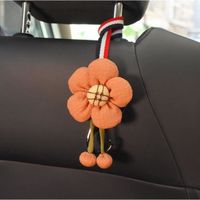 Crochets pour Appuie-tête de Voiture Universels Pack de 2 Accessoires de Voiture Crochet de Rangement, Fleur Orange