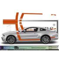 Ford Mustang BOSS 302 KCB - ORANGE - Kit Complet - Tuning Sticker Autocollant Graphic Decals