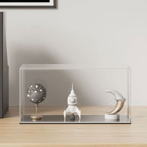 Vitrine De Présentation Atlantic En Acrylique Transparent Avec Fond Blanc Pour Maquettes 1:18