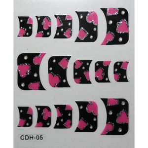 Stickers Autocollants Nail Art - Motifs Noirs Pour Déco Ongles - Neufs, Fabriqués En France