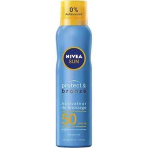 ACTIVATEUR DE BRONZAGE Nivea Sun Spray Protect Et Bronze Activateur de Bronzage FPS50 200ml