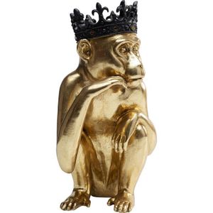 STATUE - STATUETTE Statuette - singe roi assis doré - Kare Design