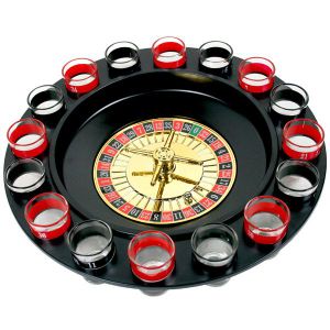 ACCESSOIRE JEU CASINO Jeu de roue roulette à boire Casino - 16 verres -