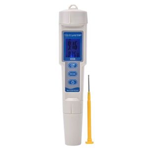 Testeur de pH Numérique 3 en 1 Testeur de pH EC TDS pH Mètre Electronique  avec Rétroéclairée Testeur de Qualité de l'eau IP67 étanche 3 Points de  Automatique de pH(ATC) en destockage