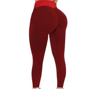 LEGGING TRESORS- Leggings de yoga extensibles pour femmes Fitness Running Gym Sports Pantalons actifs sur toute la longueur x4761 rouge