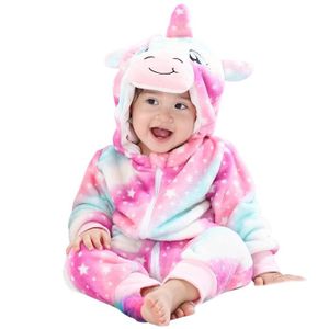 BARBOTEUSE BéBé Grenouillères Animal Licorne Pyjama Combinaison Barboteuse Enfant Filles Costume 0-24 Mois