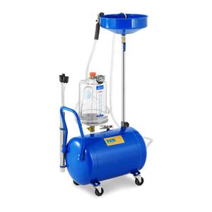 Récipient de Vidange Consommation d'air 1,6 l/Min Extracteur Collecteur d'Huile Bac de Récupération 9L Pression de Travail 8 Bar Réservoir 68L ECD Germany Récupérateur d'Huile avec Air Comprimé 