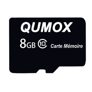 CARTE MÉMOIRE Carte Cémoire Micro SD 8Go classe 10 Qumox Micro S