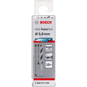 FORET - MECHE Bosch Professional 10X Forets Hélicoïdaux Hss Pointteq (Pour Métal, 3,8 X 43 X 75 Mm, Accessoires Pour Perceuses-Visseuses)[u706]