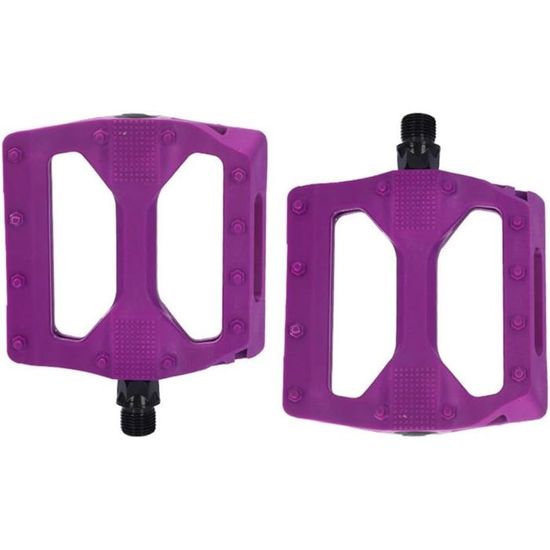 ROCKBROS Pédales Vélo VTT BMX Plates Nylon 9/16 Antidérapantes avec 3