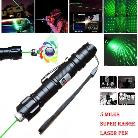 Pointeur Laser Bleu 450nm BQ6 - Puissance 1mW - Focus Réglable - Neuf En Boîte - USA