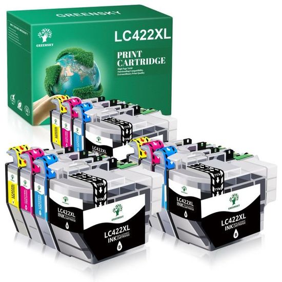 LC422XL LC422 Lot De 4 Cartouches D'encre à Pigment Compatibles Avec Brother LC-422 LC422 422XL - Foto 2