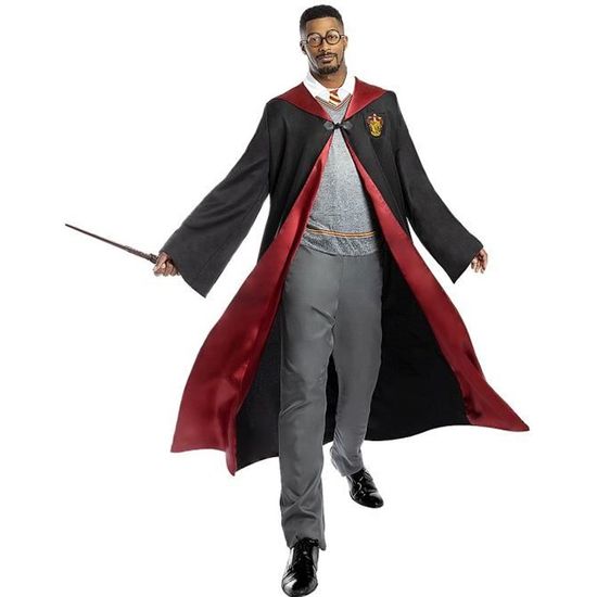 Déguisement Harry Potter Gryffondor Cosplay Costume Débardeur + Jupe + Long  Manteau Ensemble de Vêtements Noir - Cdiscount Prêt-à-Porter