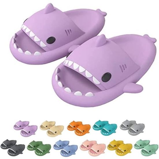 Claquettes de Requin Femme Homme Chaussons de Piscine et Plage