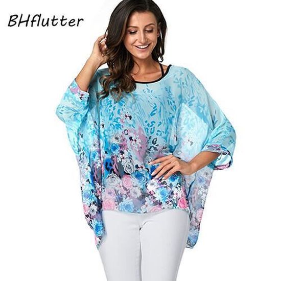 Haut Ample Desigual Noir - Imprimé Chauve-souris Et Fleurs à Paillettes - Taille M - Occasion Très Bon état