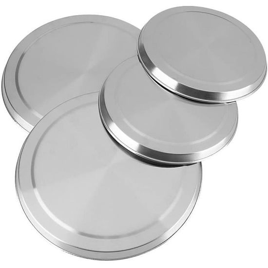 4 Cache-Plagues De Cuisinière En Inox - Protection Pour Tables De Cuisson Électrique - Gain De Place Et Nettoyage Facile