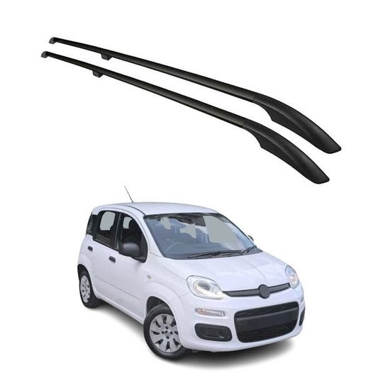 Barres De Toit Longitudinales OMAC Pour Fiat Panda 2012-2025 - Aluminium Noir