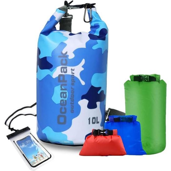 Sacs Étanches Doorslay - Pack 3L + 5L + 8L - Polyester Imperméable Pour Randonnée, Camping, Voyage