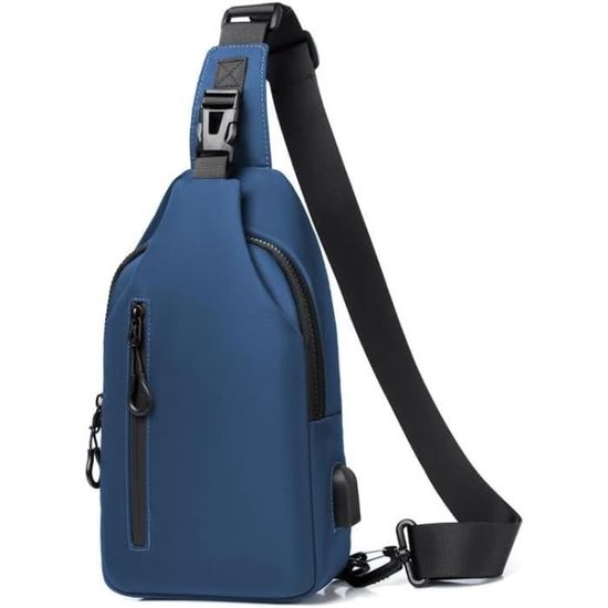 Sac De Poitrine Imperméable Et Antivol Pour Homme, Sacoche De Hanche A Bandouliere Pour Voyage En Plein Air Pochette Pour Telephone Ceinture Nouvelle Collection 2021