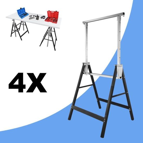 Evolution Lot De 2 Tréteaux De Scie Pliables – Support 500 Kg, Compact & Portable SAW HORSE