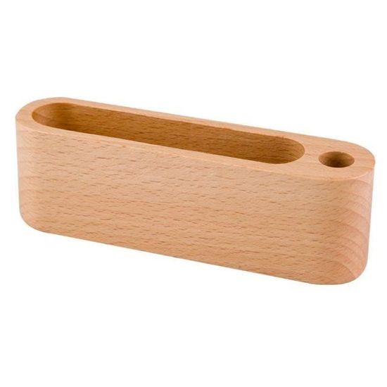 Support De Notes Adhésives En Bois De Noyer Noir Massif - 10,5 X 10,5 X 4,5 Cm - Base Antidérapante - Pour Bureau